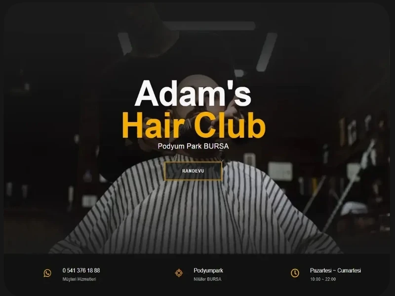 Adam’s Hair Club – Web Projesi